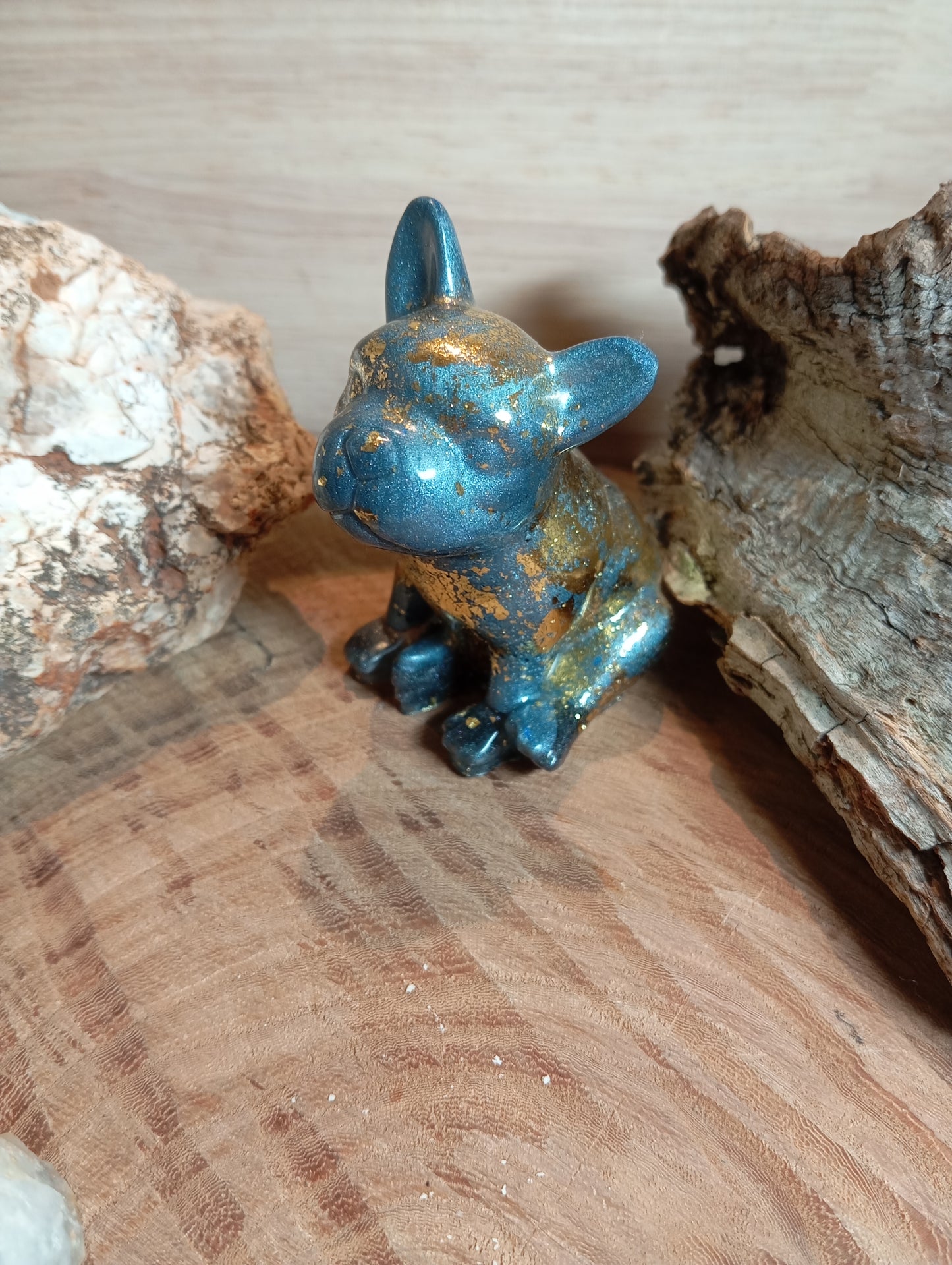 Bouledogue bleu et or